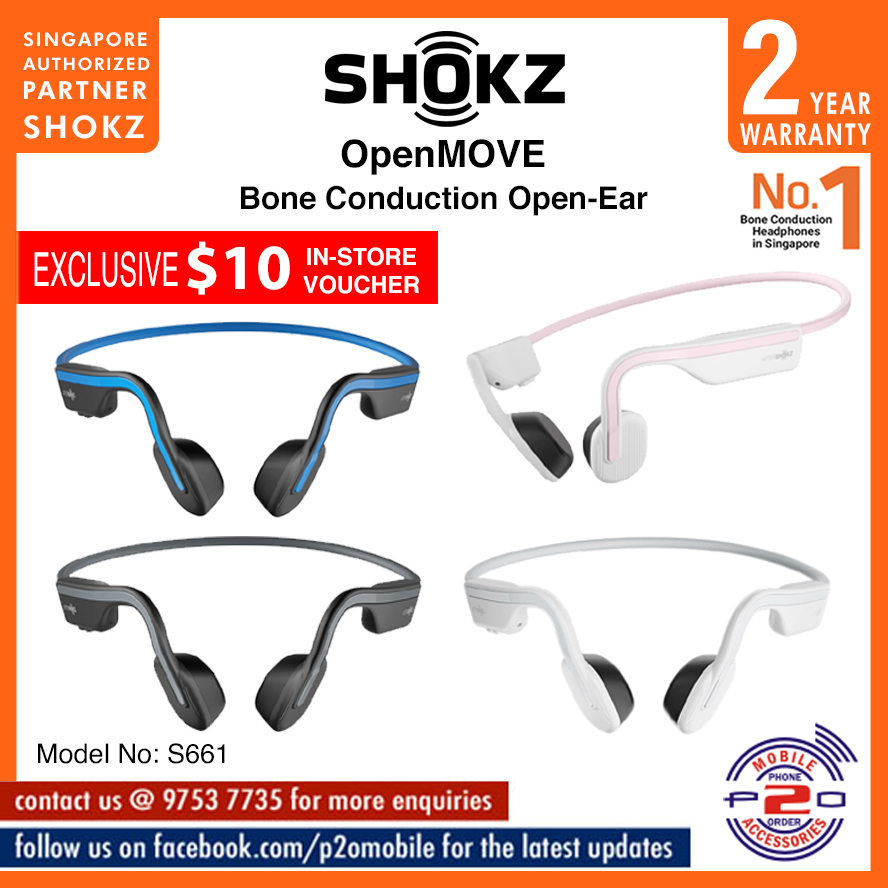 Shokz OpenMove (formerly Aftershokz OpenMove) Wireless Bone Conduction Headphones