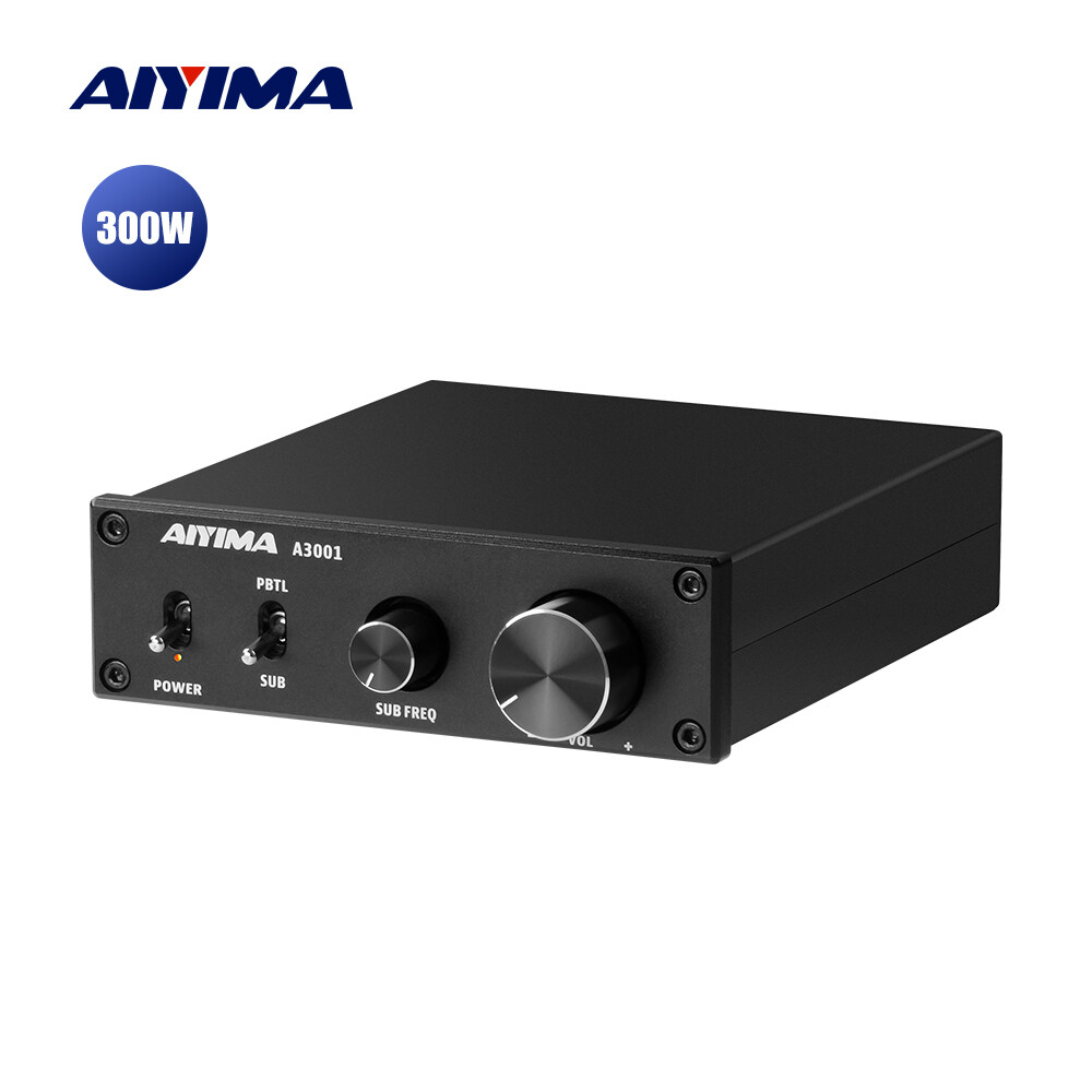 AIYIMA A3001 TPA3255 Subwoofer Amplifier 300W HIFI Mono Power Amplifiers Class D Home Audio AMP NE5532 OP AMP Bass Tweeter Adjustment
