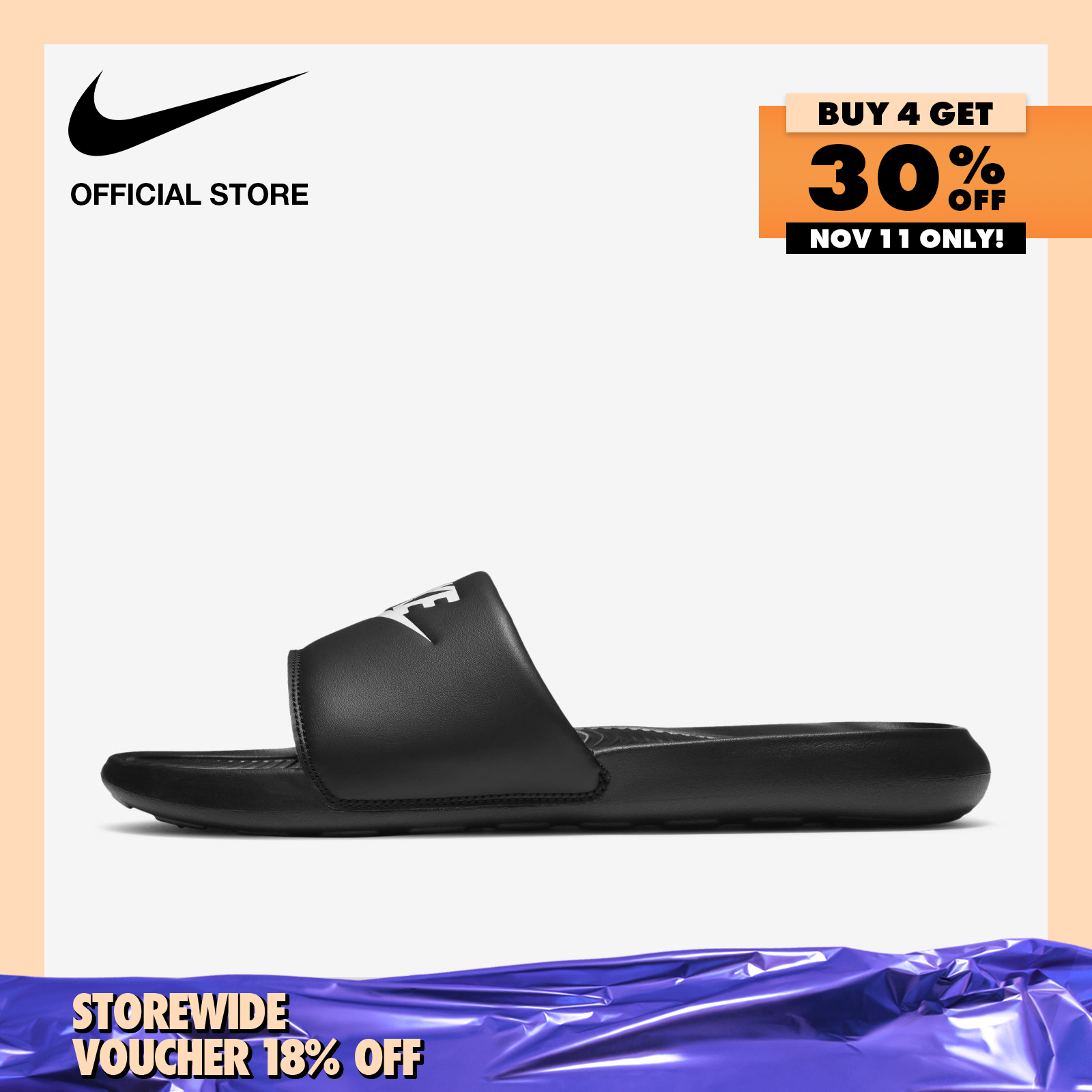 Nike Men's Victori One Slide - Black
