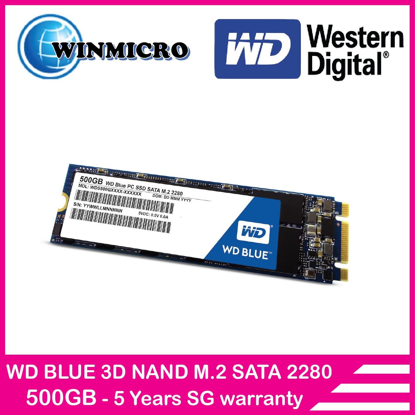 WD Blue 3D NAND M.2 500GB Internal SSD 2280  [5 Years warranty]