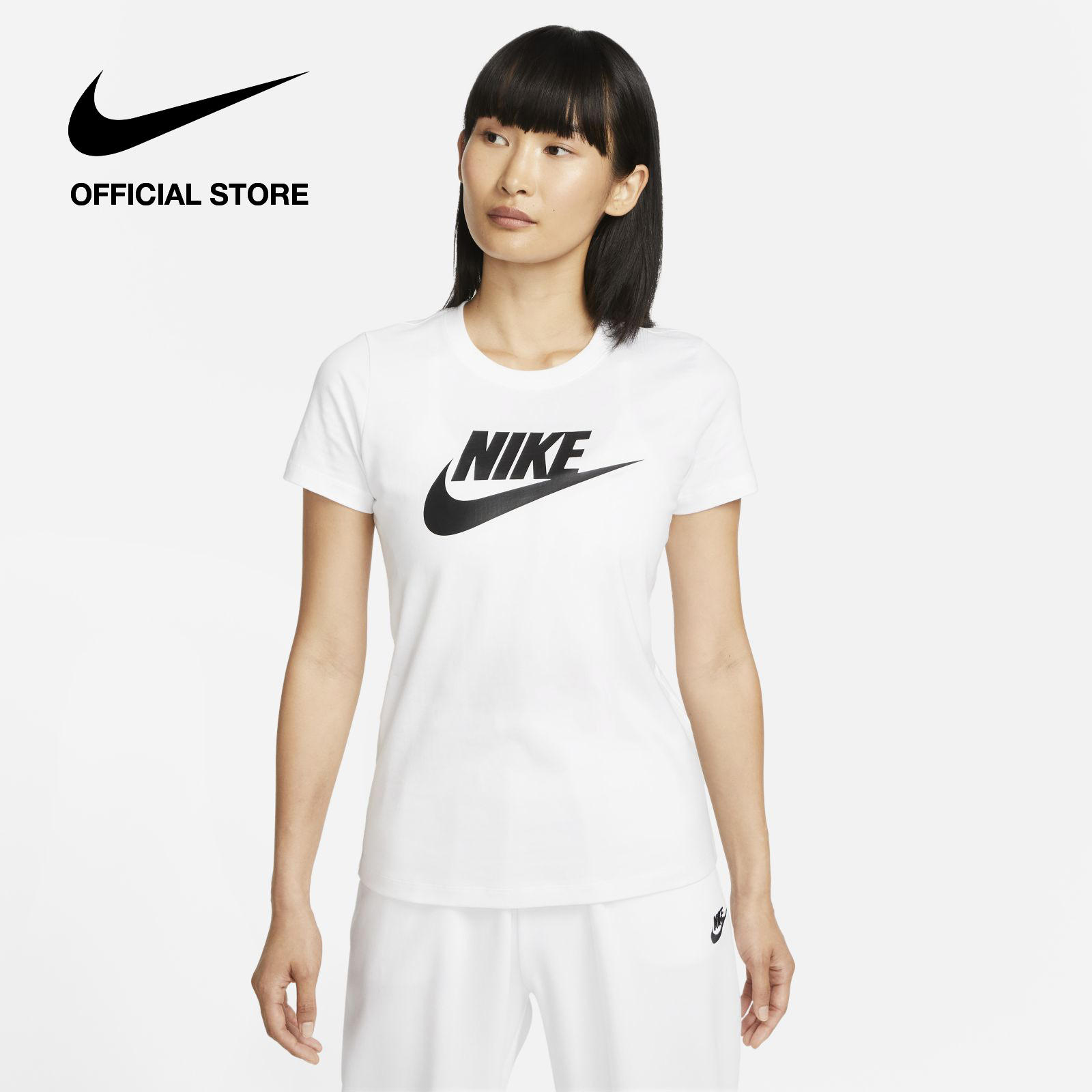 Nike Women's Sportswear Essential Icon Futura T-Shirt - White